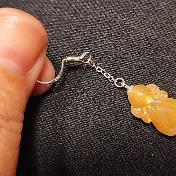 S925 goldstone angel earrings - Picture 3 of 4